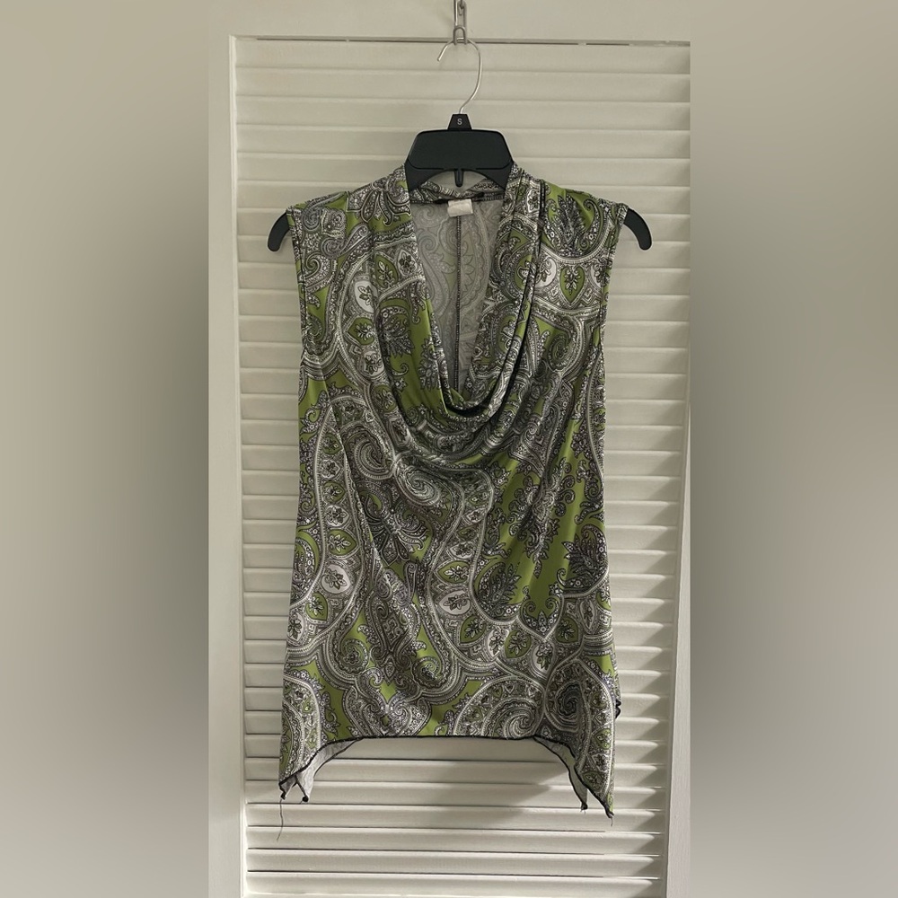 Green Paisley Women's Top